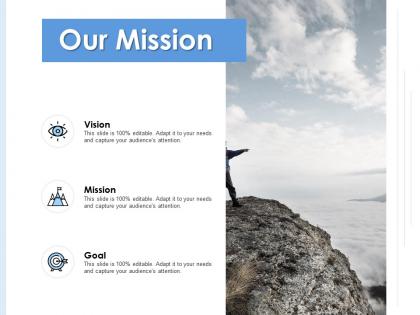 Our mission vision goal e293 ppt powerpoint presentation slides influencers