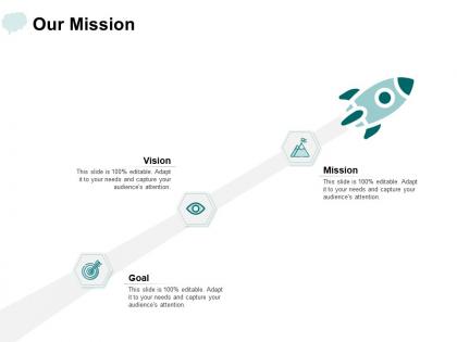 Our mission vision goal e313 ppt powerpoint presentation file designs