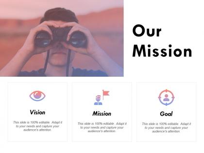 Our mission vision goal k238 ppt powerpoint presentation samples