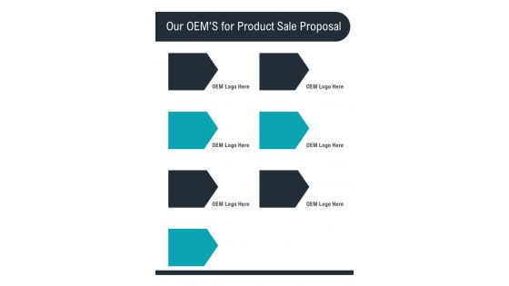 Our OEMS For Product Sale Proposal One Pager Sample Example Document