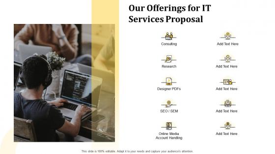 Our offerings for it services proposal ppt rules