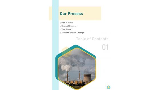 Our Process Industrial Plant Business Proposal One Pager Sample Example Document