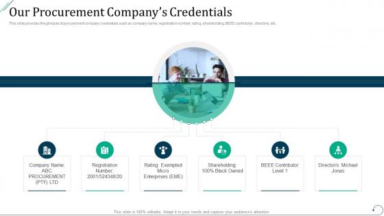 Our procurement companys credentials strategic procurement planning