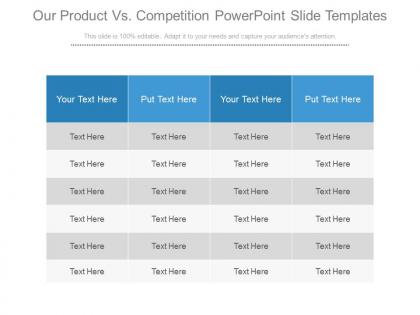 Our product vs competition powerpoint slide templates