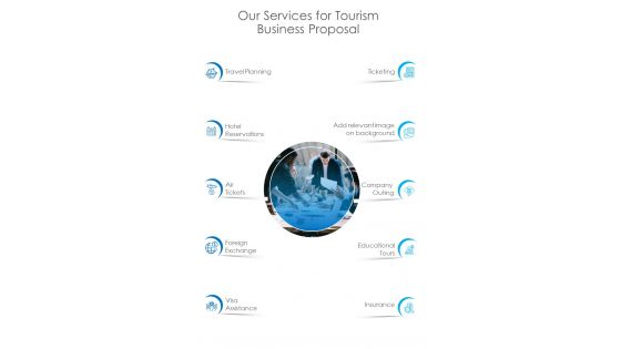 Our Services For Tourism Business Proposal One Pager Sample Example Document