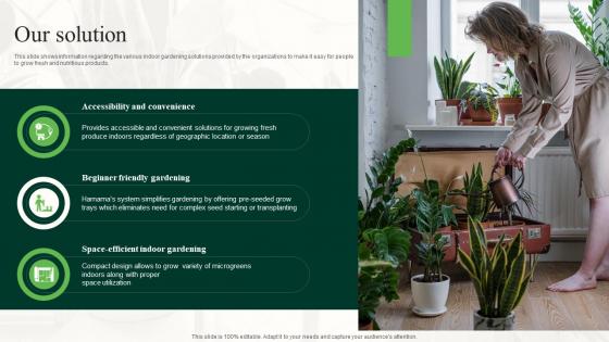 Our Solution Indoor Gardening Kits Offering Organization Fundraising Pitch Deck