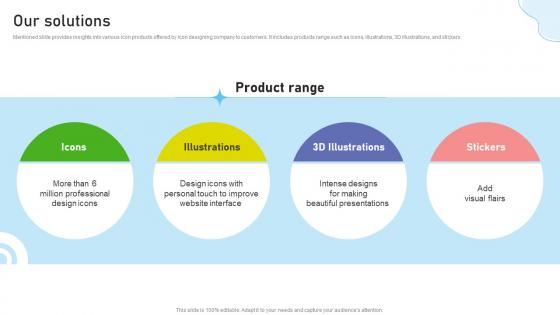Our Solutions 3D Illustrations Investor Funding Elevator Pitch Deck