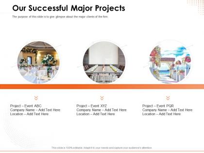 Our successful major projects event ppt powerpoint presentation designs