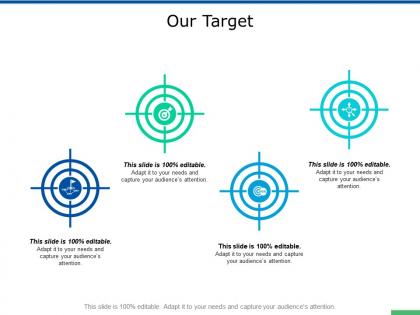 Our target and arrows f764 ppt powerpoint presentation show master slide