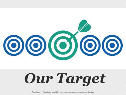 Our target arrow ppt inspiration infographic template