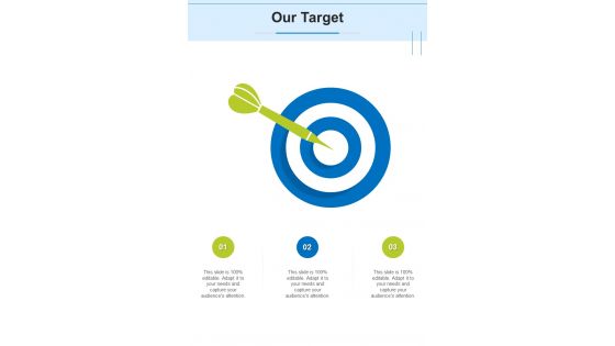 Our Target Recruitment Proposal One Pager Sample Example Document