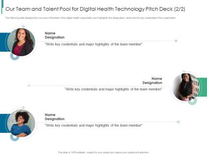 Our team and talent pool for digital health healthcare information system elevator