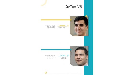 Our Team Employees Training Proposal One Pager Sample Example Document