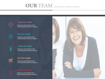 Our team for business growth analysis powerpoint slides
