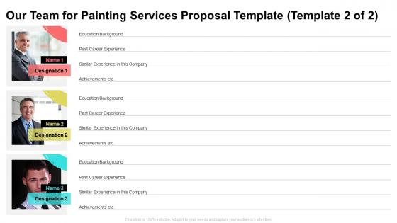 Our team for painting services proposal template