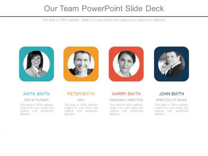 Our team powerpoint slide deck
