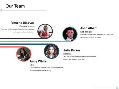 Our team presentation portfolio template 1