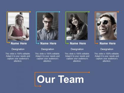 Our team with best personality ppt file layouts