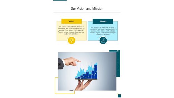 Our Vision And Mission Financial Proposal One Pager Sample Example Document