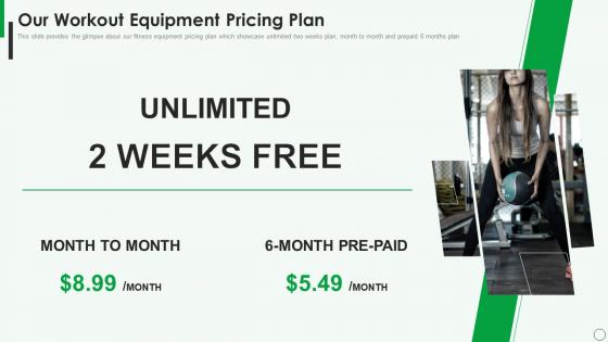 Our Workout Equipment Pricing Plan Workout Equipment Investor Funding Elevator