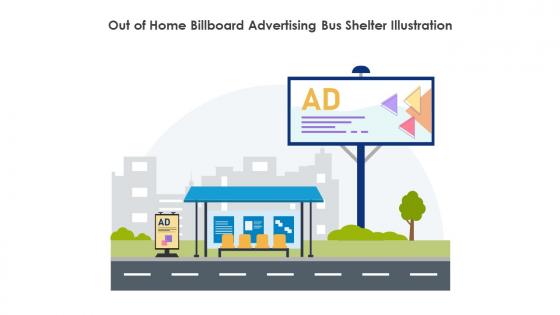 Out Of Home Billboard Advertising Bus Shelter Illustration