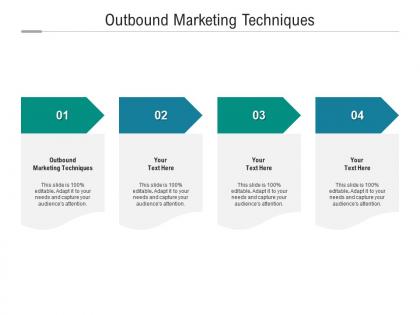 Outbound marketing techniques ppt powerpoint presentation inspiration shapes cpb