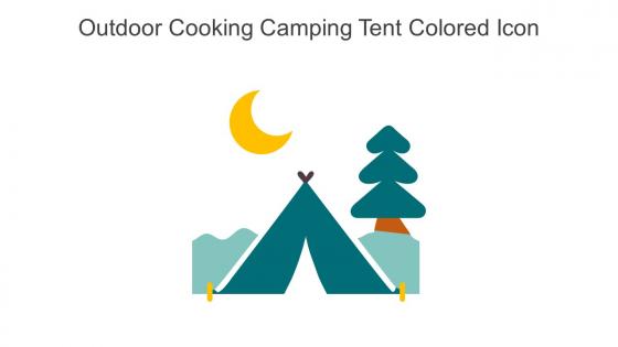 Outdoor Cooking Camping Tent Colored Icon In Powerpoint Pptx Png And Editable Eps Format