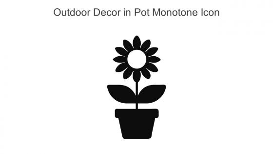 Outdoor Decor In Pot Monotone Icon In Powerpoint Pptx Png And Editable Eps Format