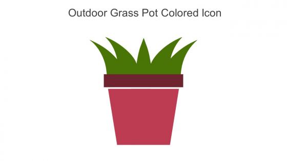 Outdoor Grass Pot Colored Icon In Powerpoint Pptx Png And Editable Eps Format