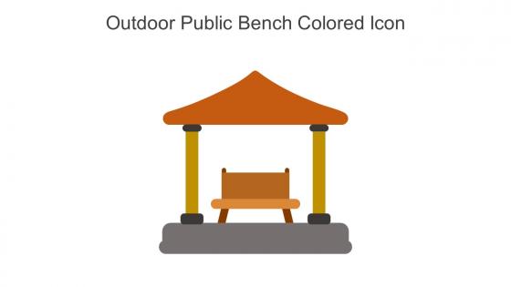 Outdoor Public Bench Colored Icon In Powerpoint Pptx Png And Editable Eps Format