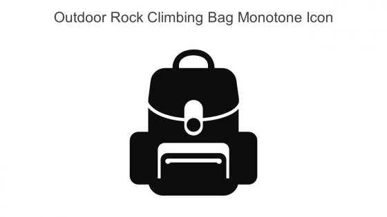 Outdoor Rock Climbing Bag Monotone Icon In Powerpoint Pptx Png And Editable Eps Format