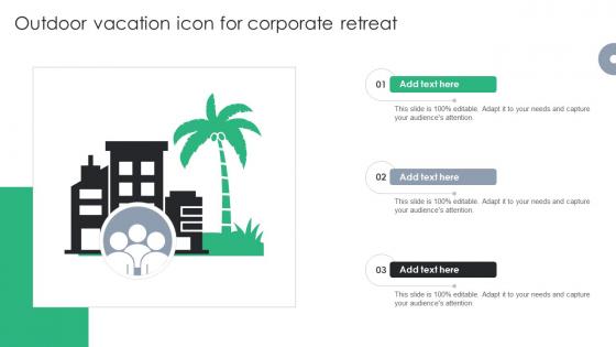 Outdoor Vacation Icon For Corporate Retreat