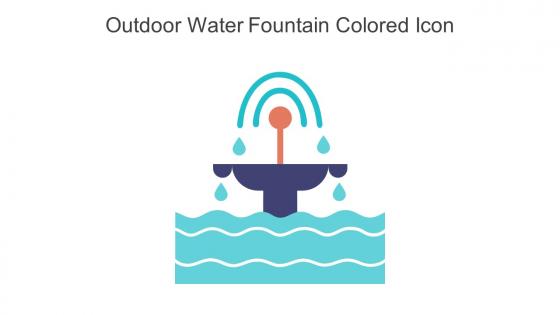Outdoor Water Fountain Colored Icon In Powerpoint Pptx Png And Editable Eps Format