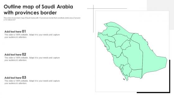 Outline Map Of Saudi Arabia With Provinces Border