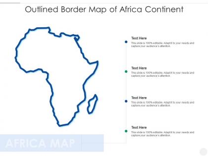 Outlined border map of africa continent