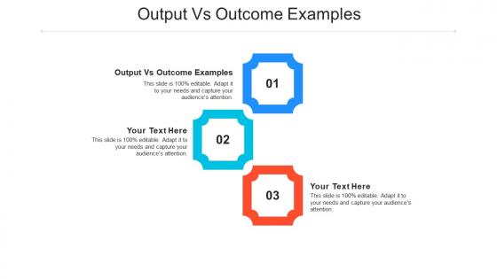 Output vs outcome examples ppt powerpoint presentation ideas grid cpb