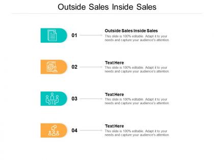 Outside sales inside sales ppt powerpoint presentation summary outline cpb