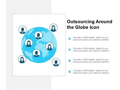 Outsourcing around the globe icon