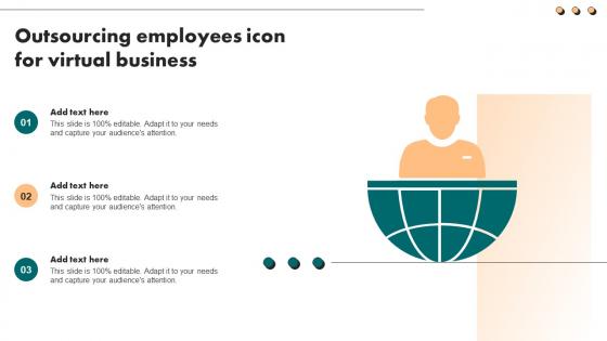 Outsourcing Employees Icon For Virtual Business