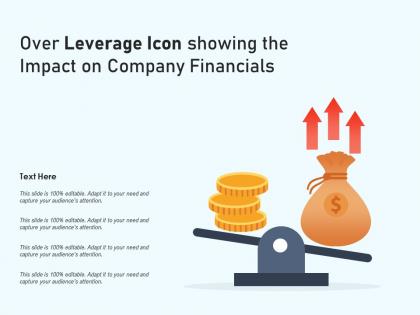 Over leverage icon showing the impact on company financials