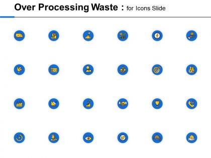 Over processing waste for icons slide opportunity ppt powerpoint presentation model smartart