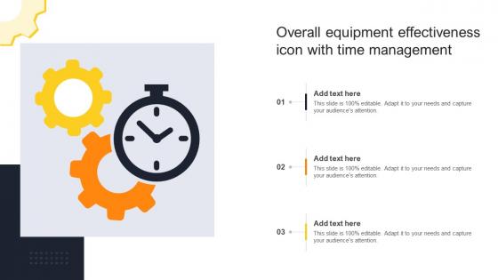 Overall Equipment Effectiveness Icon With Time Management