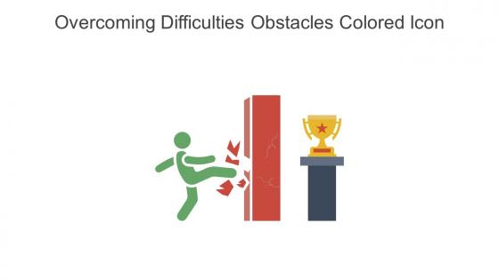 Overcoming Difficulties Obstacles Colored Icon In Powerpoint Pptx Png And Editable Eps Format