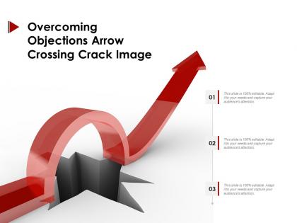 Overcoming objections arrow crossing crack image