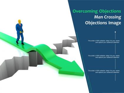 Overcoming objections man crossing objections image