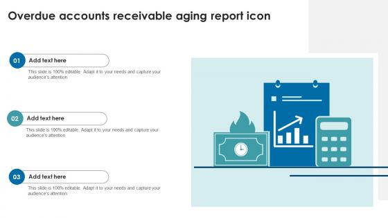 Overdue accounts receivable aging report icon