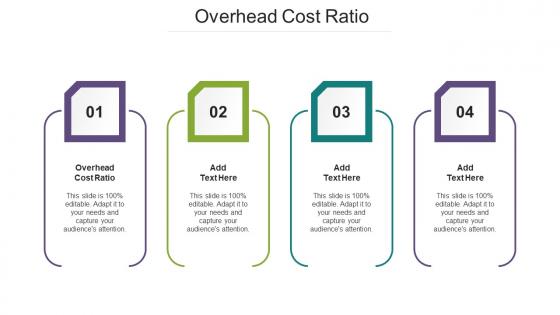 Overhead Cost Ratio Ppt Powerpoint Presentation Summary Format Ideas Cpb