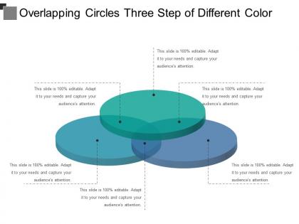 Overlapping circles three step of different color