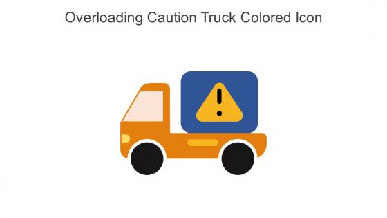 Overloading Caution Truck Colored Icon In Powerpoint Pptx Png And Editable Eps Format