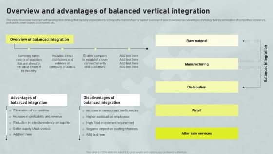 Overview And Advantages Of Balanced Vertical Horizontal And Vertical Integration Strategy SS V